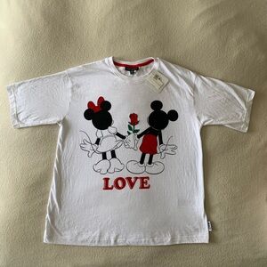 Topshop White Kids Graphic 'Love' Tee with Red Accents